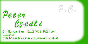 peter czedli business card